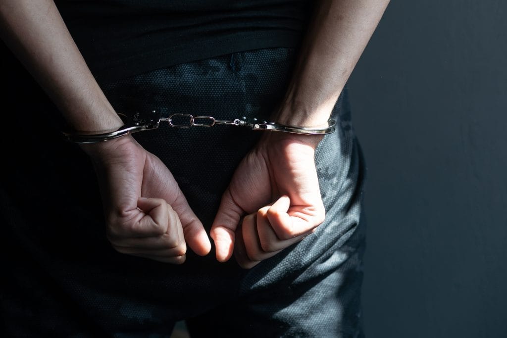 closeup of handcuffs