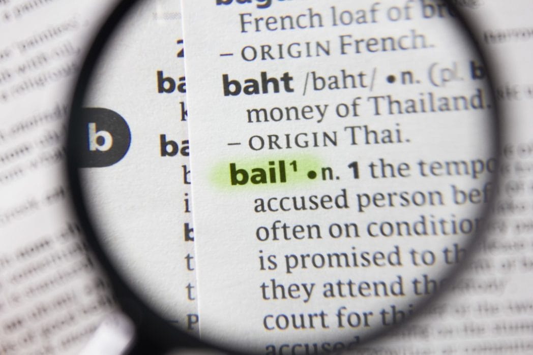 definition of bail in dictionary