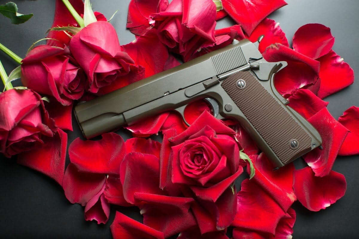 roses and gun
